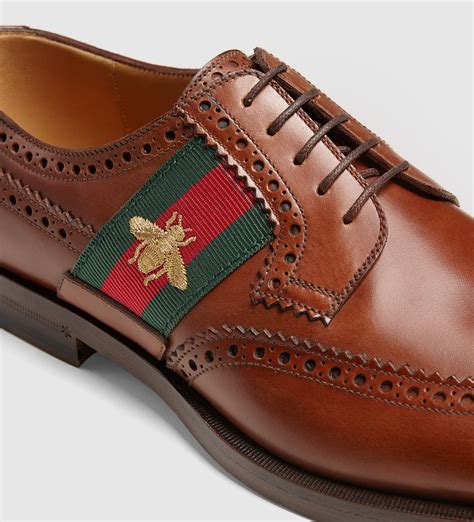 gucci mens dress shoes brown|Gucci derby shoes.